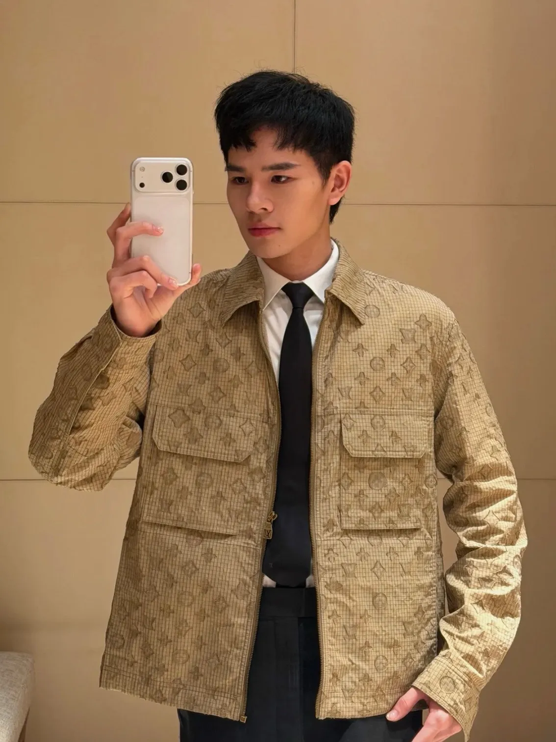 Louis Vuitton/Louis Vuitton old flower all over printed tear-resistant shirt jacket